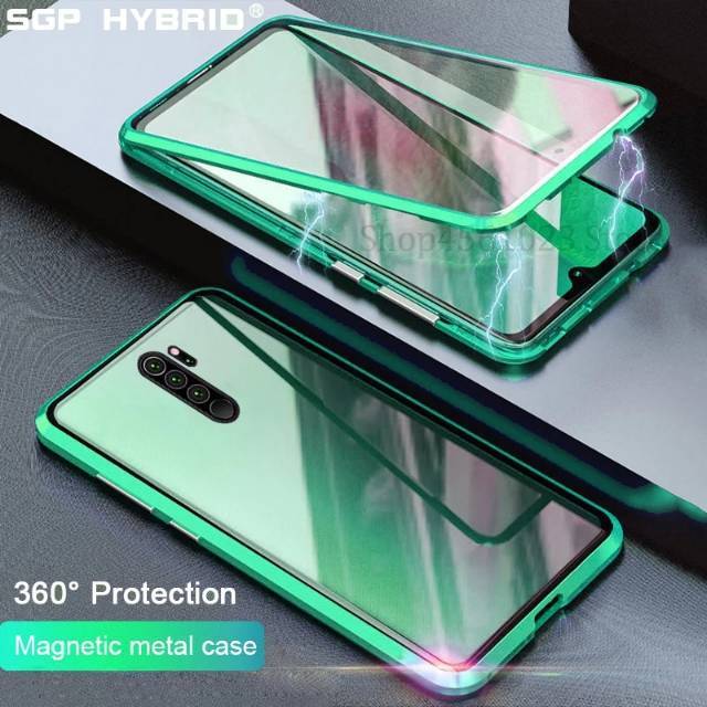 DOUBLE GLASS REDMI NOTE 7 / 8 / 8PRO 7PRO PRO MAGNETIC MAGNETIK MAGNET CASE KACA DEPAN BELAKANG