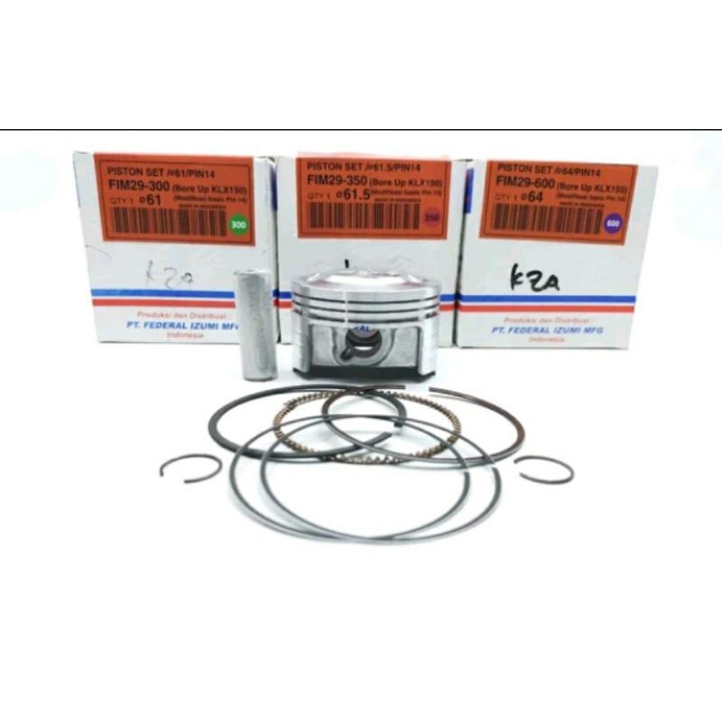 Piston Seher Seker FIM KLX - 62- 63 - 63.5 - 64 mm - Pin Pen 14 - Os Ov 400 500 550 600- Izumi FIM29-1