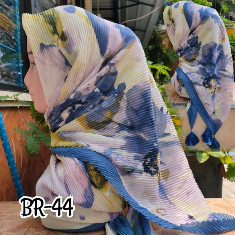SEGIEMPAT PLISKET MOTIF JAMBUL BRANDED / JILBAB SEGIEMPAT PLISKET / SEGIEMPAT PLISKET / SEGIEMPAT VOAL / JILBAB JAMBUL-BR-44