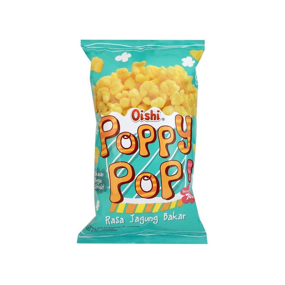 

Oishi Poppy Pop 70 gr - Snack Popcorn Rasa Jagung Bakar/ Camilan