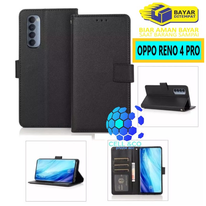 Flip cover OPPO RENO 4 PRO Flip case buka tutup kesing hp casing hp flip case leather wallet