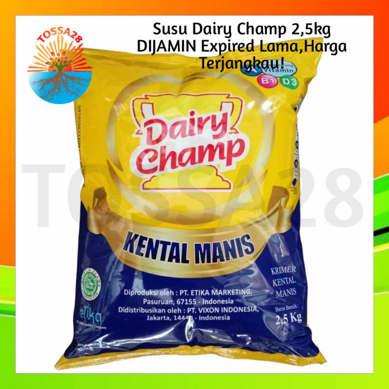 

Susu Dairy Champ 2,5kg / Susu Kental Manis Pouch / Susu Krimer Kental Manis