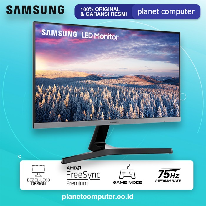 MONITOR SAMSUNG 24 inch FHD IPS 75HZ LS24R350FHEXXD Bezel-less Design