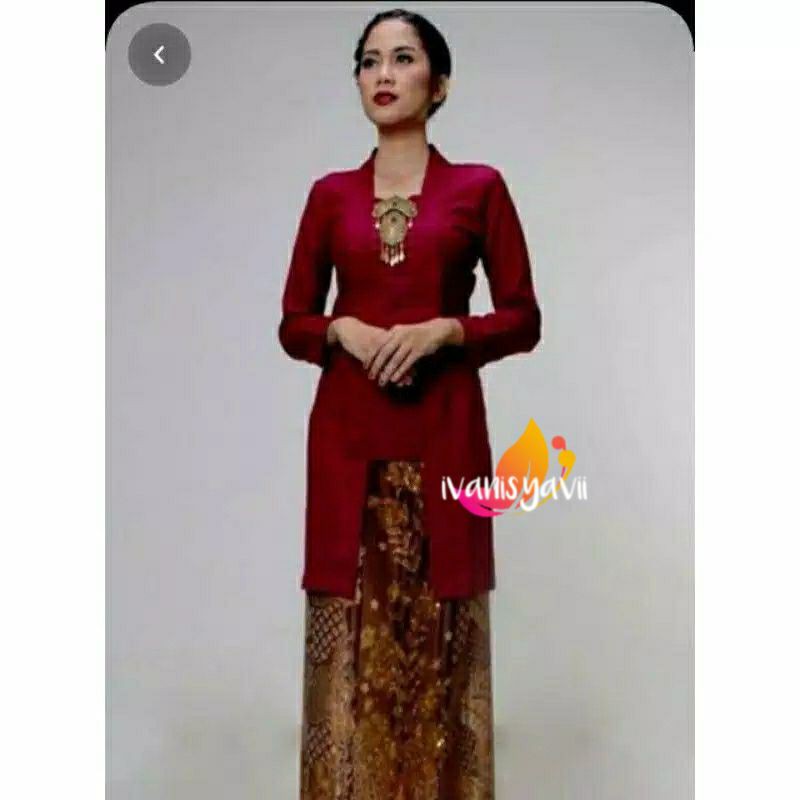 Kebaya Bludru Kutubaru ModeL Body Panjang, WARNA LENGKAP