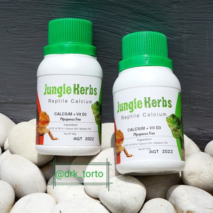 [[BISA COD]] ORIGINAL Reptile calsium jungle herbs + vit D3 / kalsium reptile