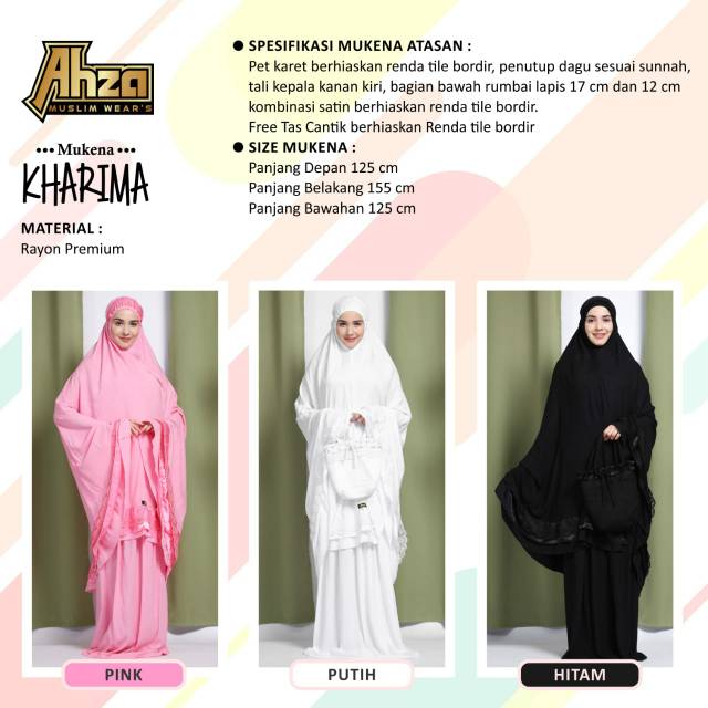 MUKENA dewasa KHARIMA by AHZA