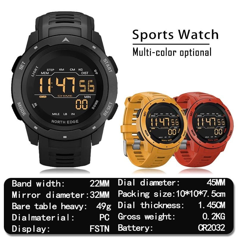 JAM TANGAN NORTH EDGE JAM TANGAN SMARTWATCH ORIGINAL PRIA