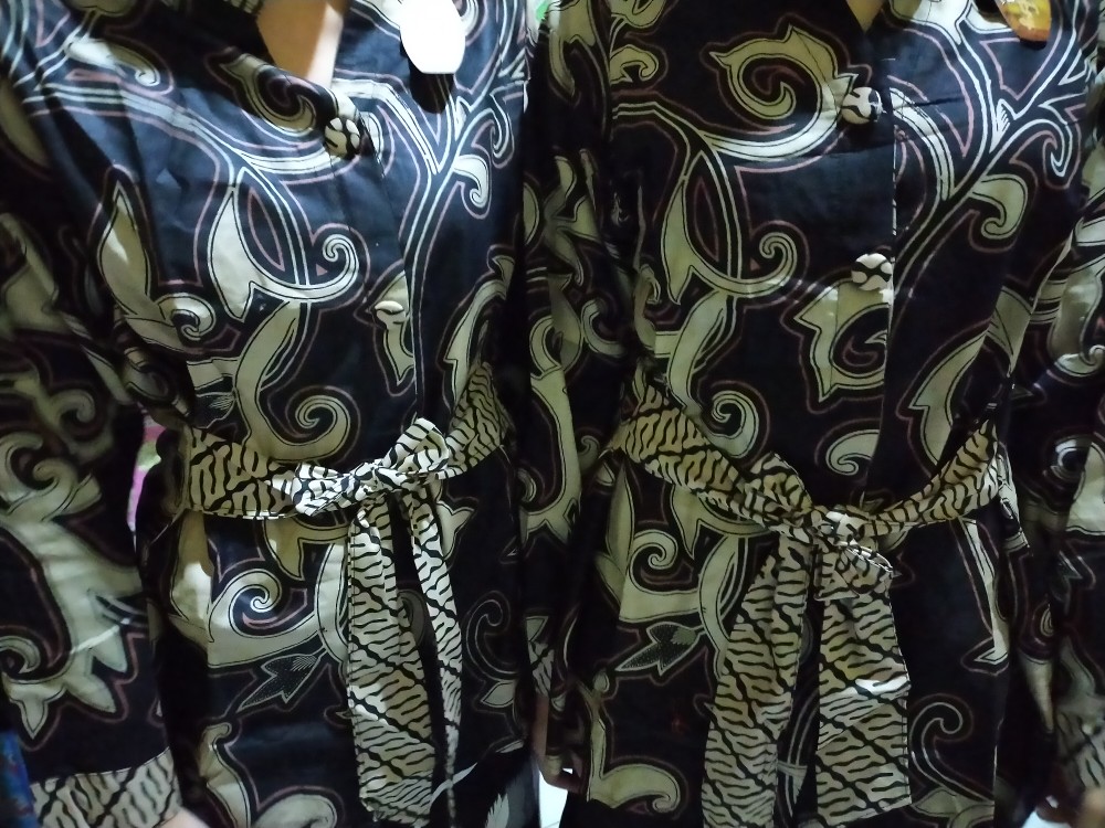 Tey-17 Batik Wanita Asj Sa Hrb026 Kenongo Kemeja Tosca Pendek