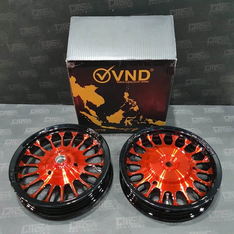Velg Velek Racing VND Roulette Ring 12 Honda New Scoopy 2020 Hitam / Merah