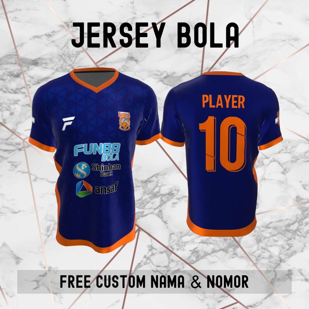 Jersey Pusamania Borneo FC Klub Bola Baju Kaos Custom Nama dan Nomor Punggung - 590