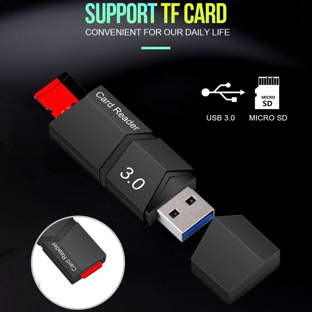 (Veni) Card Reader Micro Sd / Tf Card Usb 3.0 Kecepatan Tinggi Untuk Pc Laptop