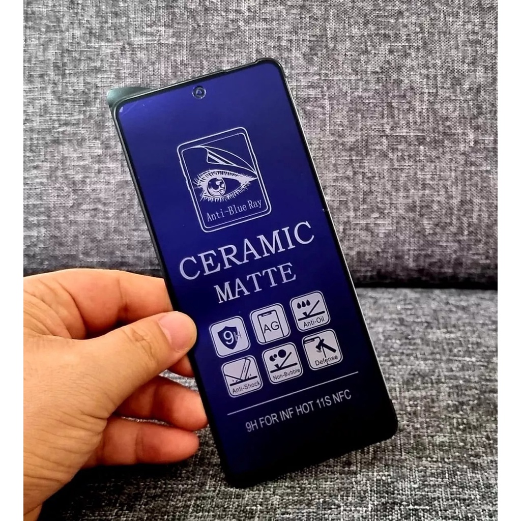 CMAB Ceramic Matte Anti Blue Xiaomi Redmi 6 Pro / Redmi Note 10 5G / Poco M3 Pro 5G / Redmi 5 Plus / Note 5 Pro / Redmi S2 Y2 Anti Gores Glare Full Layar No Sidik Jari