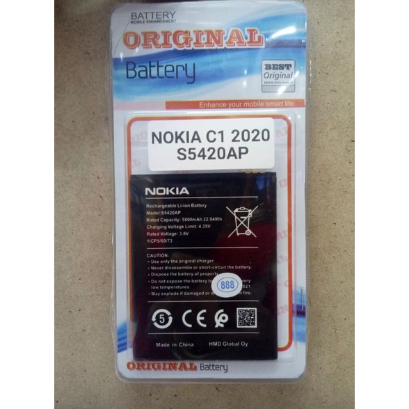 Battery Batere Batre Baterai Nokia C1 2020 S5420AP