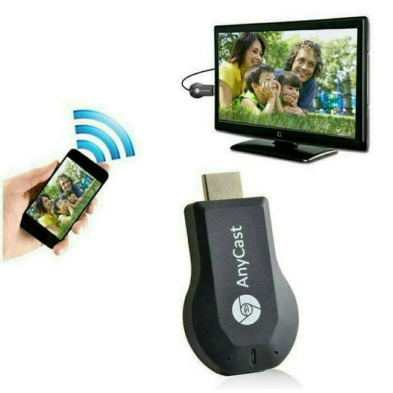 [COD] PAKET LENGKAP ANYCAST MIRRORING DARI HP KE TV TABUNG / ANYCASH DONGLE WIRELESS MIRACAST / PENGHUBUNG HP KE TV