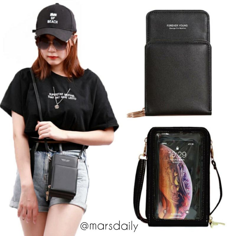 Tas Selempang Wanita Dompet Hp Model Touch Screen Forever Young