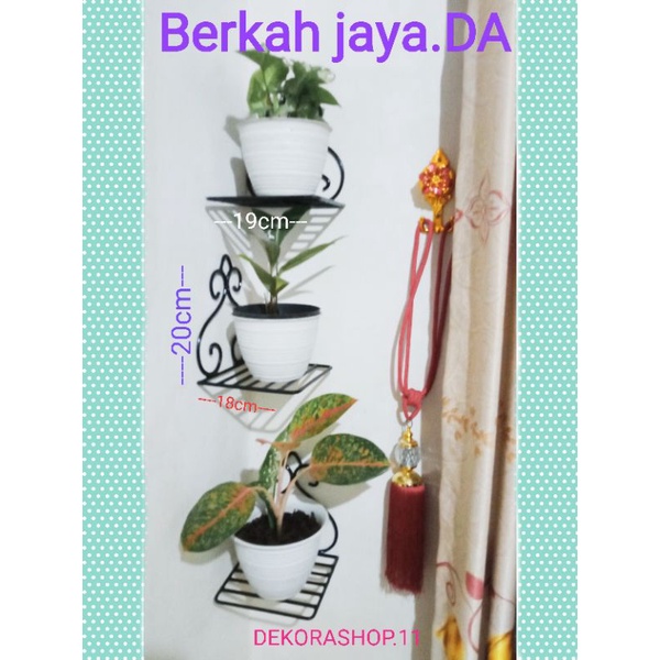 RAK BUNGA BESI TEMPEL SUSUN SUDUT