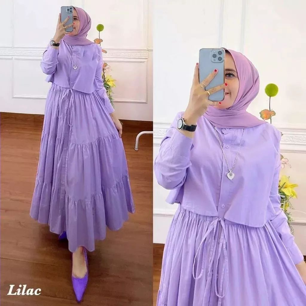 MOLA DRESS BL KATUN RAYON LD 110 CM PB 138 CM KANCING HIDUP BUSUI Gamis Rayon  BAJU GAMIS WANITA MODEL  TERBARU BAJU DRES FASHION TERBAUR MODEL SIMPLE DAN ELEGAN BAJU DRES 2022