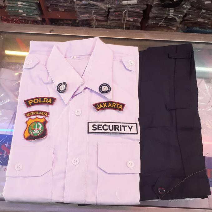 Produk Terbaru Setelan Seragam Security Stelan Baju Putih Celana Panjang Satpam Pdh