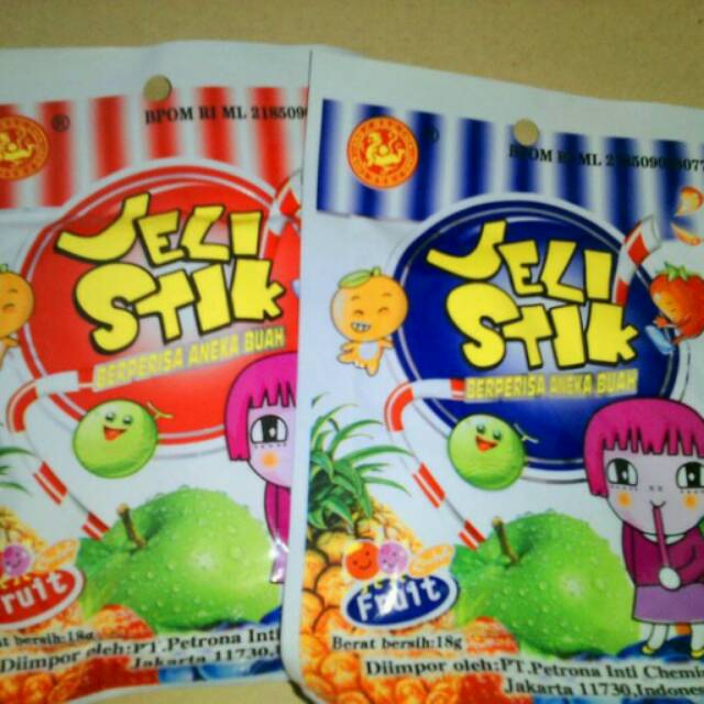 

Permen jelly stik jeli stik aneka buah sedotan