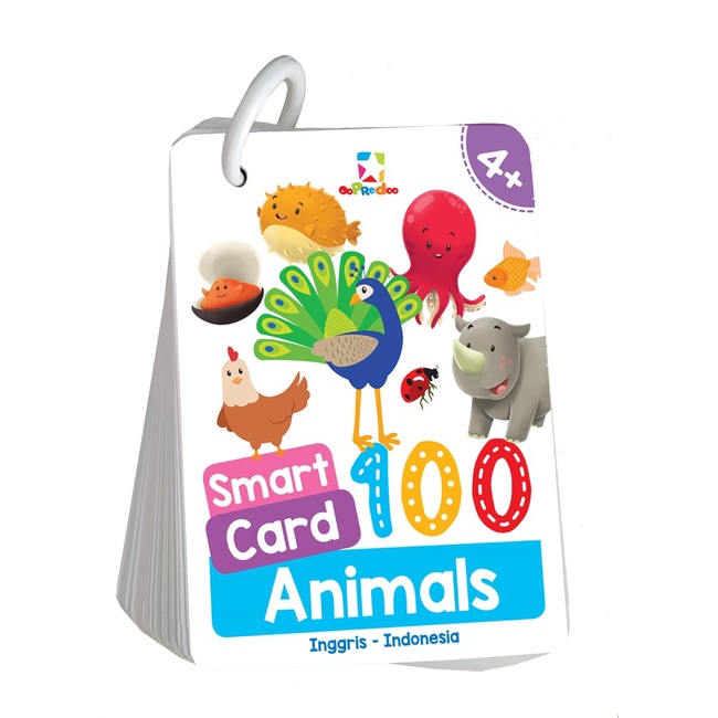 Buku Opredo Smart Card - 100 Animals / Original Book