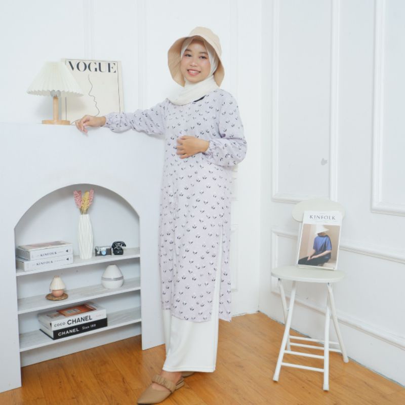 youra.dailywear - Falisha Tunik warna lilac