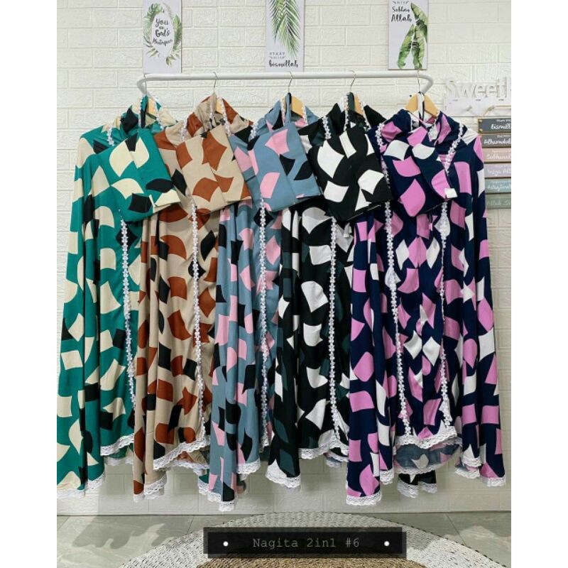 mukena rayon premium 2in1 motif 6
