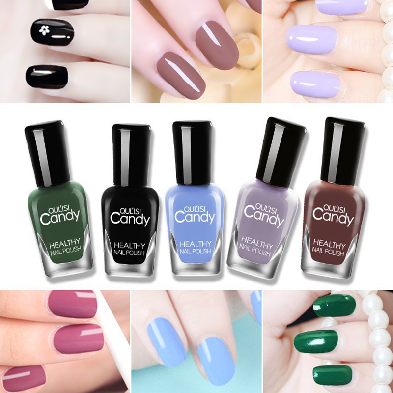 OVERFLOWS.ID Kutek Kuku Nail Polish Import OULISI CANDY Cat Kuku Bisa Dikelupas Halal