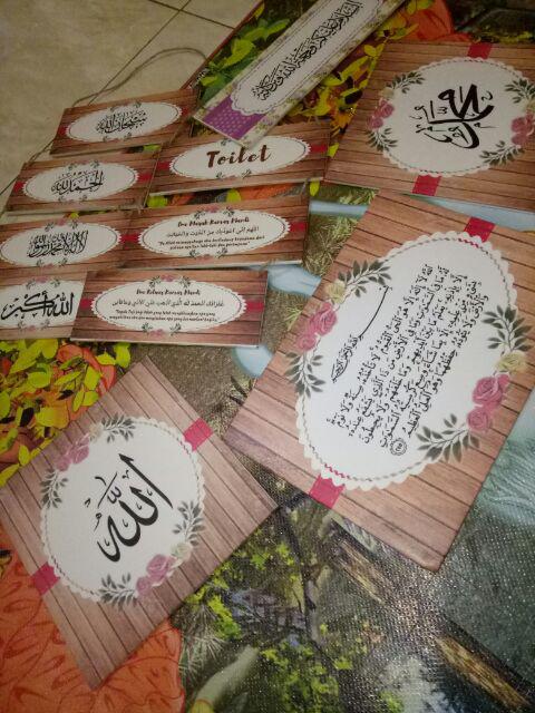 Walldecor/hiasan Dinding Rustic, Walldecor Shabby Chic Doa Masuk Toilet, Doa Masuk Kamar Mandi