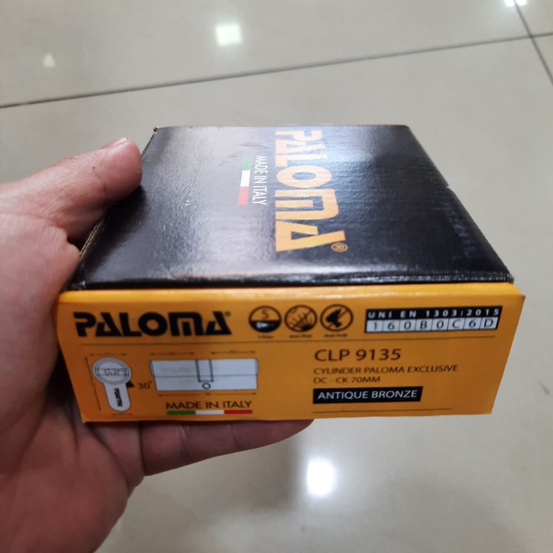 PALOMA CLP 9135 CYLINDER ITALY 70 MM EXCLUSIVE KUNCI PINTU BRASS ANTIQ BRONZE