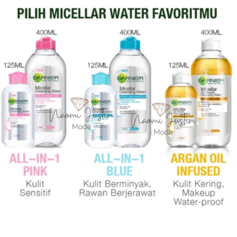 C Garnier Micellar Cleansing Water Vitamin C Skin Care 400 ml (Untuk Kulit Bersih &amp; Cerah) Pembersih Wajah