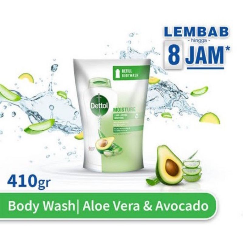 Dettol Sabun Mandi Cair Refill 410gr / Botol 300ML