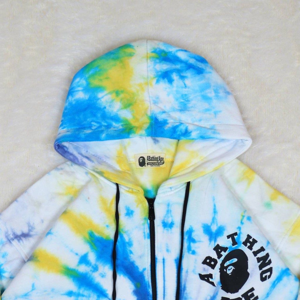 JAKET SWEATER HOODIE ZIPPER BS APE TIE DYE UNISEX PREMIUM QUALITY