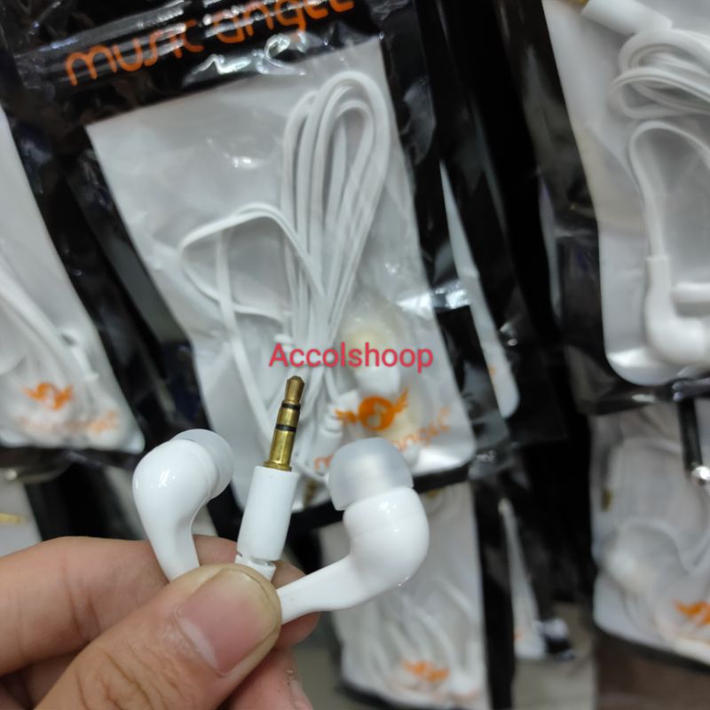 Handsfree Headset Musik Angel Non Mic Murah Suara Bagus