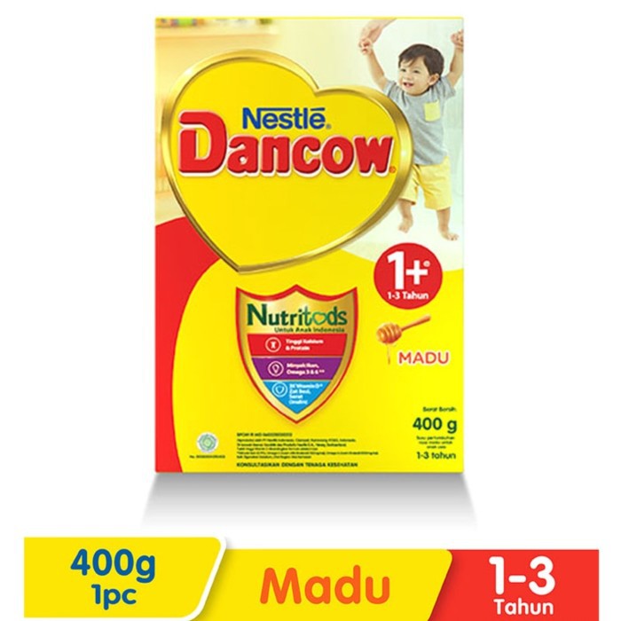 Dancow 1+ Susu Formula Anak Usia 1-3 tahun Rasa Madu / Coklat / Vanilla 350gr