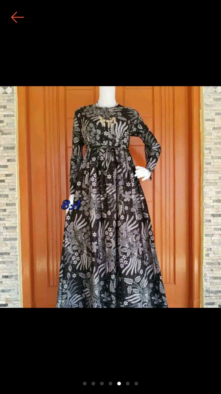 Gamis Batik Syari Madiya Katun Unggul Jaya Dress Kombinasi Mic Wolfice Sopal All Size Fit To Xl 102