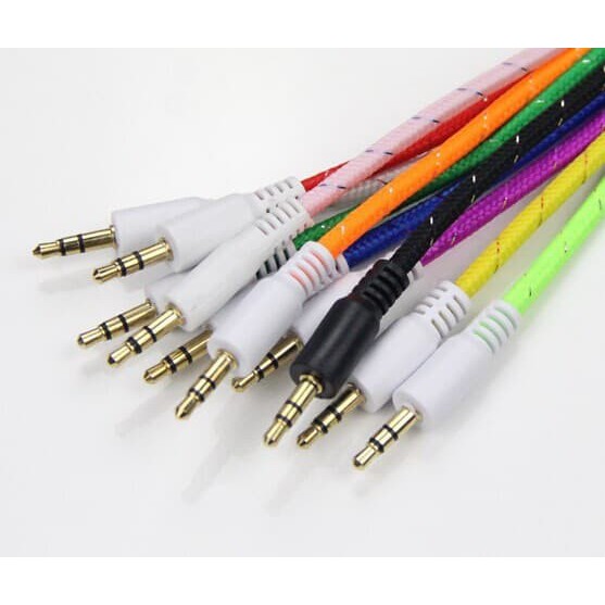 Aux Cabel Cable Kabel aux to aux 1m 1 meter Tali sepatu  Jack 3.5MM audio 1 in 1 hp speaker portable
