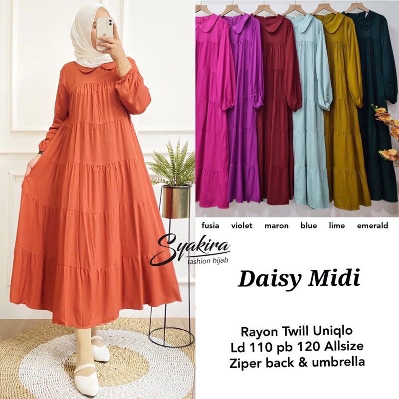 Midi dress rayon Daisy midi dress JUMBO