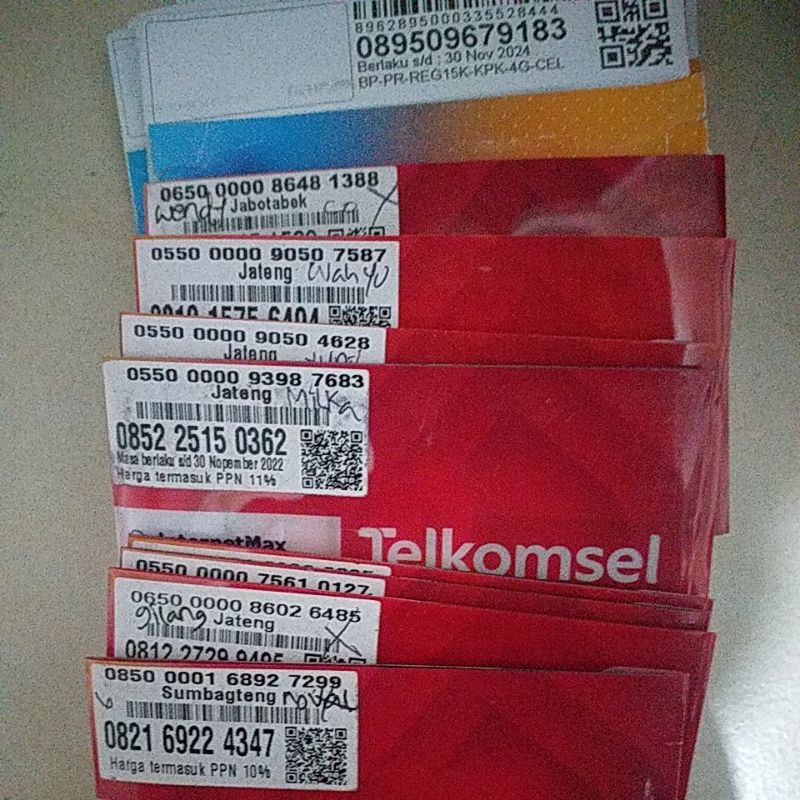 kartu perdana tsel trii bekas