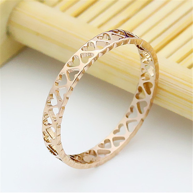 [ model baru ] Cincin Titanium Mini Korea Wanita fashion CK050 unik motif love hati kecil hadiah