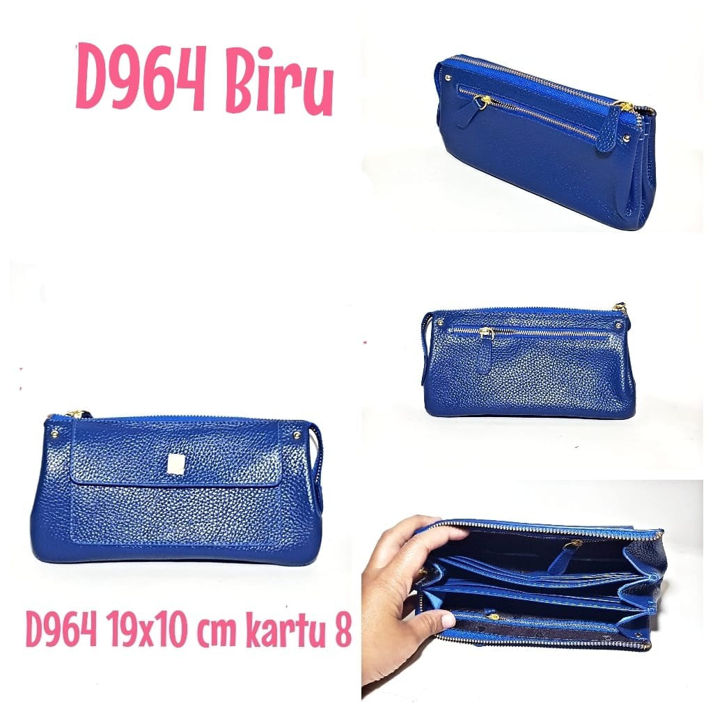 Dompet Kulit Papillon Original D964 Biru Dora