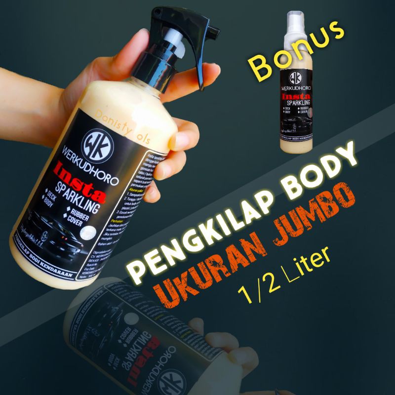 Insta sparkling 500 mili Pengkilap/pelindung cat body/spray/wax/poles/magic/coating/nano ceramic