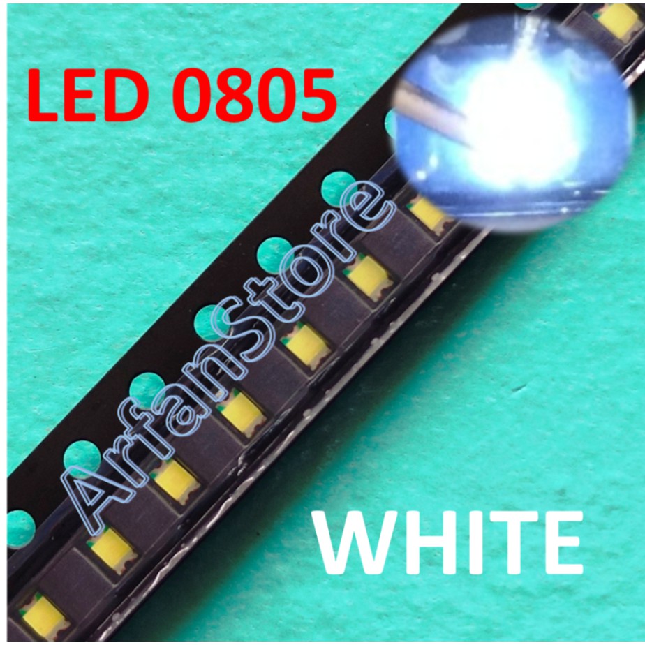 SMD LED 0805 White SMT Chip Super Bright Putih PER 30PCS