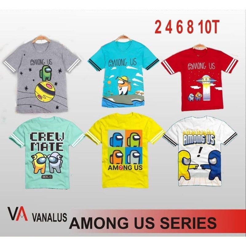 kaos anak among us ecer dan grosir