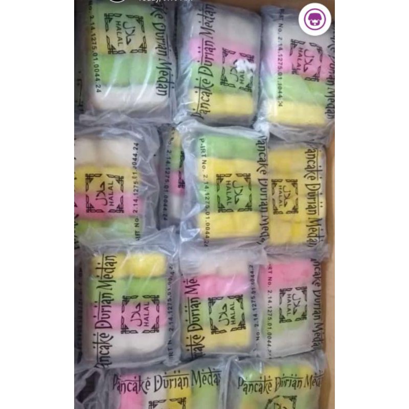 

pancake durian mini isi 8