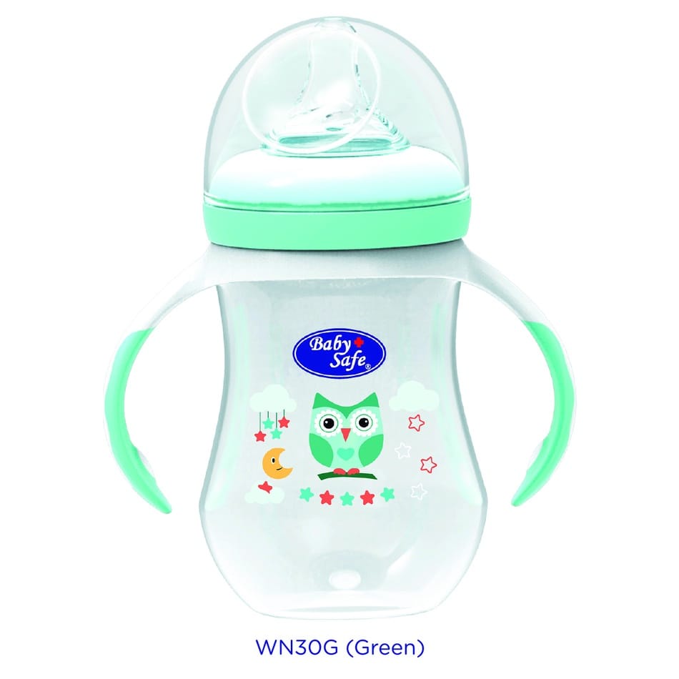 Baby Safe WN30 3 Stage Feeding Bottle / Botol Susu Bayi 3 Tahapan / Perlatan Makan Bayi (Tersedia varian warna) - 250ml