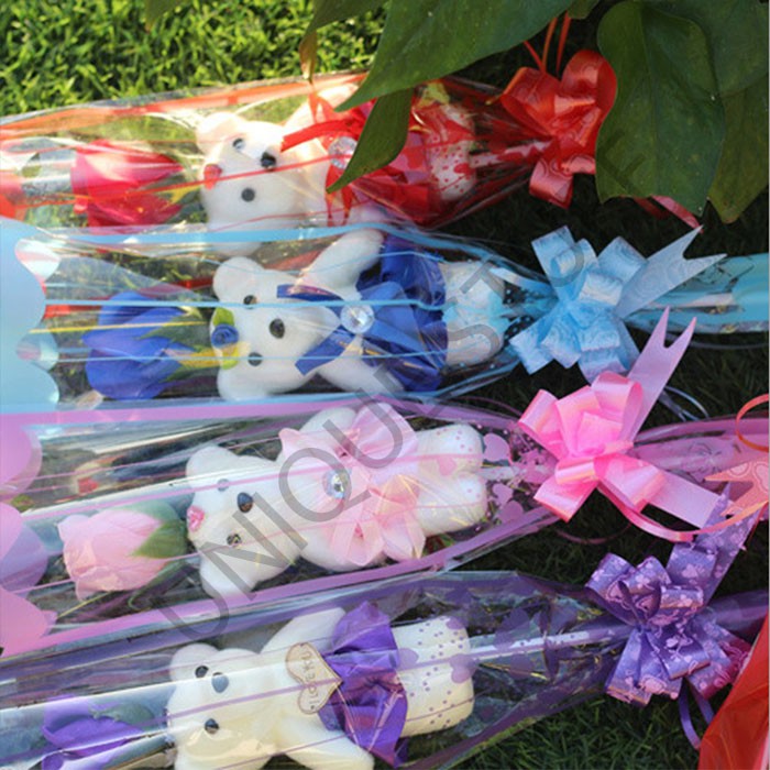 Mini artificial hand bouquet dengan boneka buket bunga boneka