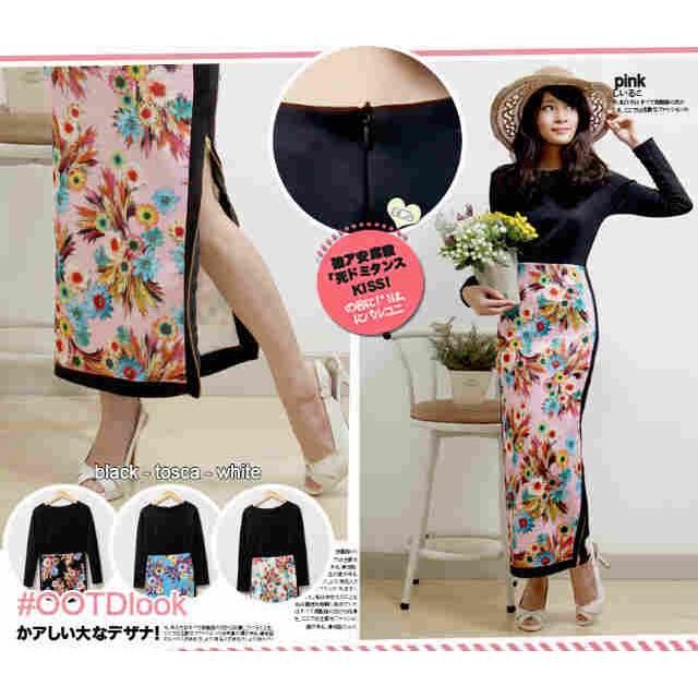 4585FR Floral Roses Olla Gamis