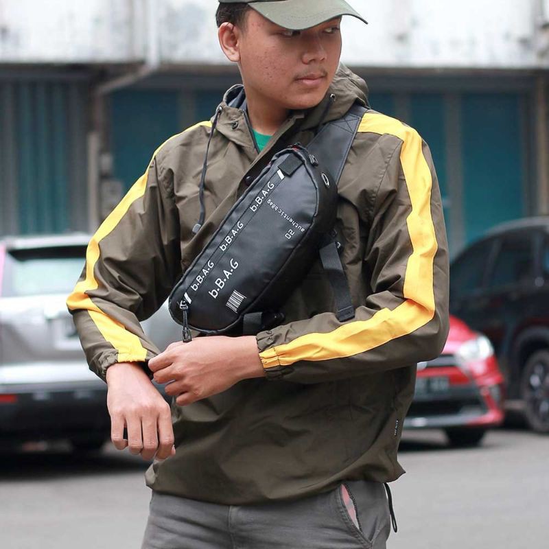 New Arrival  Tas salempang pria pinggang slingbag waistbag premium waterproof anti air garansi