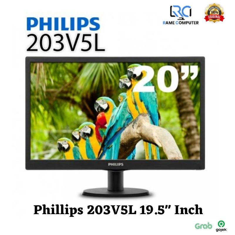 Phillips 203V5L 19.5&quot; Inch - 1600x900 60Hz 5ms HDMI D-Sub Led Monitor