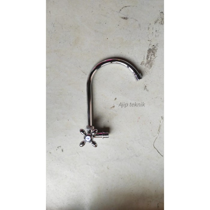 Kran cuci piring 1/2 inch keran angsa besi spot